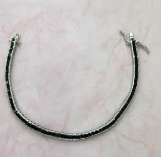 4MM SQ CZ TENNIS BRACELET 19cm