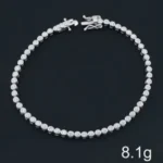 2MM ROUND CZ BEZEL TENNIS BRACELET 18cm