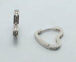 CZ HEART SHAPE EARRING 16X16mm