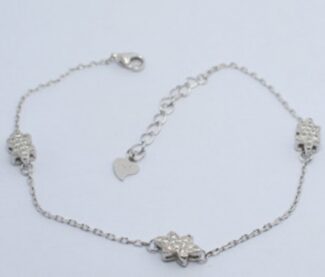 CZ CHARM BRACELET 17CM + 5CM EXTENSION
