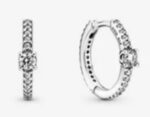 CZ ROUND HOOP WITH CANTER STONE EARRING 18MM