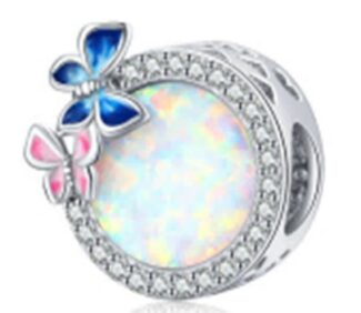 CZ ENAMEL BUTTERFLY BEAD