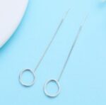 LONG CHAIN DROP WITH A CIRCLE EARRING