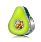 CZ ENAMEL AVOCADO BEAD