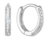 CZ SMALL HOOP EARRING 15.0mm