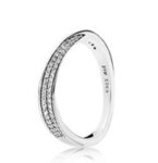 CZ BAND RING WITH TWO ROW CZ