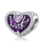 CZ LUCK HEART BEAD