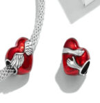 CZ ENAMEL HUGGING HEART BEAD