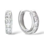 CZ HOOP EARRING 13MM