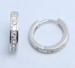CZ HOOP EARRING 14MM