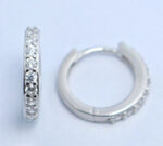 CZ HOOP EARRING 15MM
