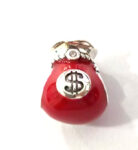 CZ ENAMEL MONEY BAG BEAD