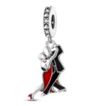 CZ ENAMEL DANCING COUPLE CHARM