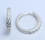 2 ROW CZ HOOP EARRING 15MM