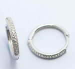 2 ROW CZ HOOP EARRING 20MM