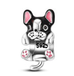 CZ ENAMEL DOG BEAD