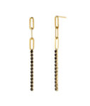 CZ TOP LINK AND TENNIS DROP EARRING