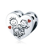 ENAMEL FAMILY HEART BEAD