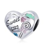 CZ HEART BEAD SWEET