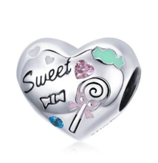 CZ HEART BEAD SWEET