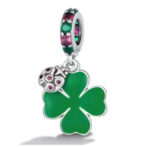 CZ ENAMEL CLOVER CHARM