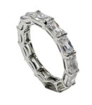 ETERNITY CZ RING BAGUETTES ALTERNATING WHITE AND MYSTIC CZ
