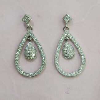 PEAR SHAPE CZ WITH HANGING PEAR