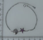 CZ STAR FISH AND SHELL BRACELET ADJUSTABLE