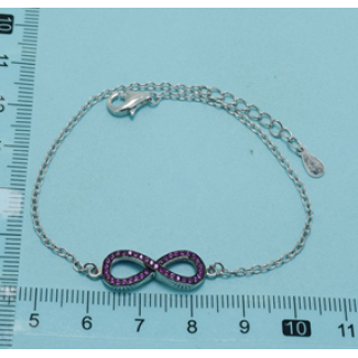 CZ INFINITY BRACELET ADJUSTABLE