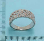 CZ BAND RING WITH MARQUE IN THE MIDDLE