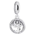 CZ STARS AND MOON CHARM