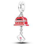 ENAMEL DOUBLE CHARM MAIL BOX CHARM