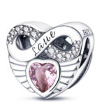 CZ INFINITY HEART BEAD