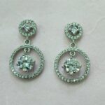 DANGLE CZ EARRING WITH CIRCLE