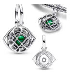 CZ CHARM WITH STONE IN THE MIDDLE
