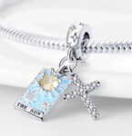 CZ ENAMEL 2 PCS CHARM CROSS AND BOOK