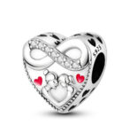 CZ INFINITY HEART BEAD