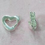 CZ HEART SHAPE EARRING 10X10mm