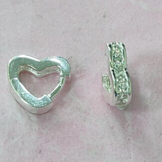 CZ HEART SHAPE EARRING 10X10mm