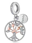 2 COLOR CZ TREE OF LIFE CHARM