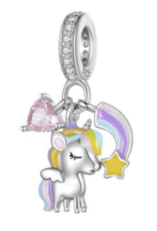 CZ 3 PCS UNICORN CHARM