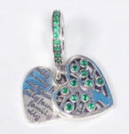 CZ 2 PCS CHARM HEART AND TREE OF LIFE