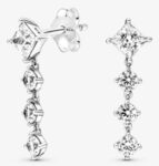CZ HANGING TENNIS EARRING
