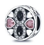CZ ROUND BEAD WITH INFINITY AND HEART