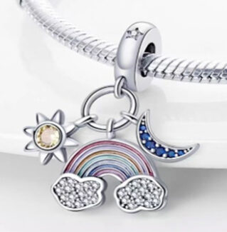 3 PCS CZ RAINBOW CHARM