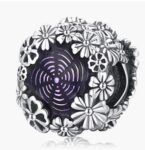 CZ ENAMEL SPIDER WEB BEAD