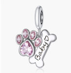 CZ DOD PAW AND BONE CHARM