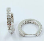 CZ HOOP EARRING 18MM