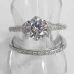 DOUBLE CZ ROUND SOLITAIRE RING
