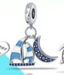 CZ SAIL BOAT AND MOON CHARM
